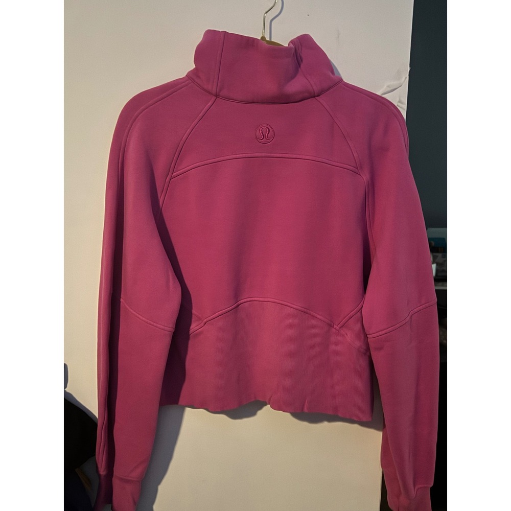 Lululemon Scuba Oversized Half Zip Hoodie Pink Pullover Sweatshirt Womens M/L - Picture 3 of 3